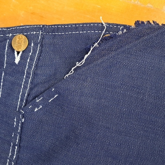 Vintage 60s LEE jelt denim sanforized union made dark blue cotton bib overalls - Picture 7 of 8